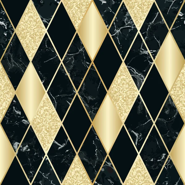 Marmor Luxus geometrische nahtlose Muster — Stockvektor