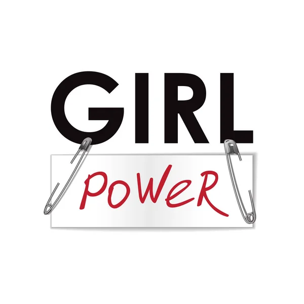 Cetak T-shirt Girl Power - Stok Vektor