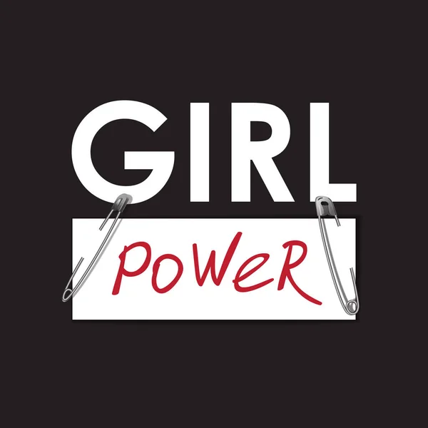 Cetak T-shirt Girl Power - Stok Vektor