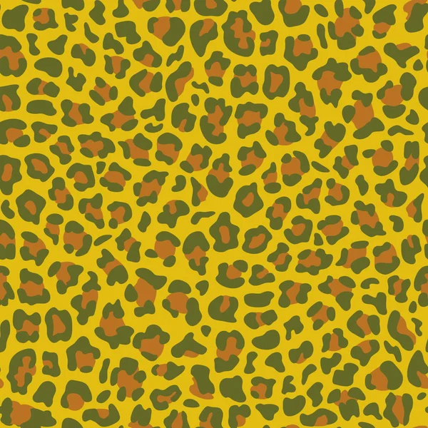 Giallo astratto diagonale leopardo moda modello senza cuciture — Vettoriale Stock