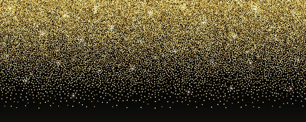 Bannière de paillettes d'or de luxe avec endroit texte — Image vectorielle