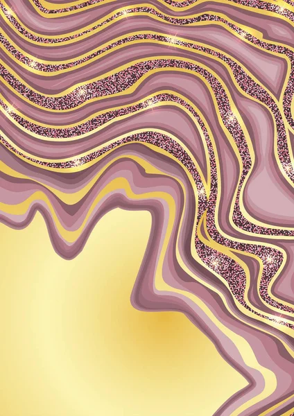 Modello di marmorizzazione vettoriale di lusso rosa e oro — Vettoriale Stock