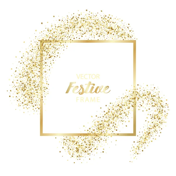 Lüks ve altın Glitter çerçeve şenlikli kare