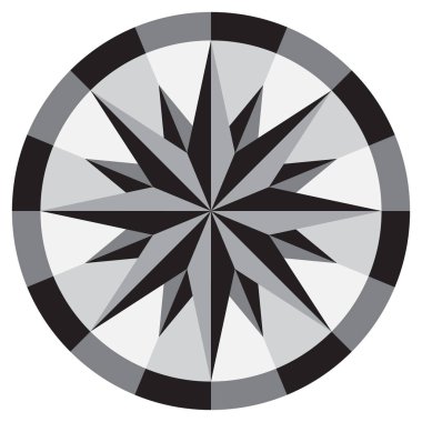 Pusula masaic işareti. Windrose desen arka plan, duvar kağıdı, tekstil baskı ve döşeme için.