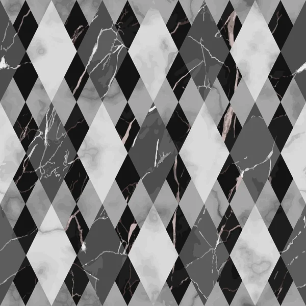 Mermer siyah ve beyaz lüks geometrik Seamless Modeli — Stok Vektör