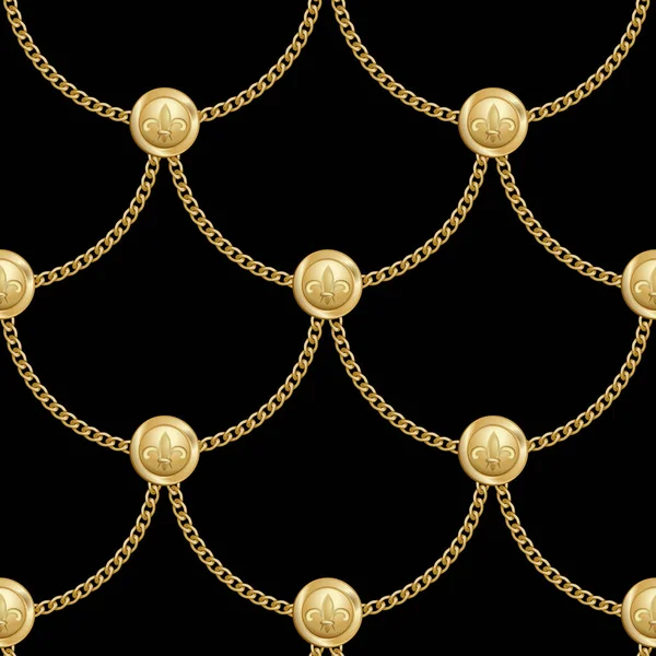 Мода на золотые цепи и босоножки . — стоковый вектор