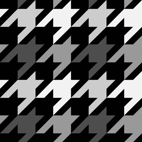 Houndstooth Vector Seamless Pattern. Ripeti stampa tessile — Vettoriale Stock