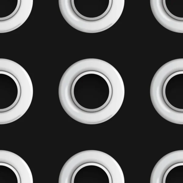 Um padrão sem emenda de prata Eyelet Polka Dot —  Vetores de Stock