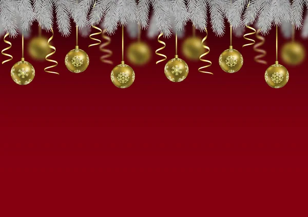 Natal e Ano Novo Vector Seamless Web Banner — Vetor de Stock