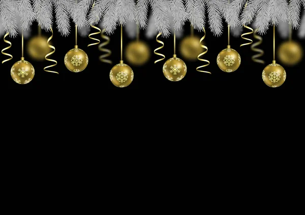 圣诞节和新年矢量无缝网络横幅 — 图库矢量图片