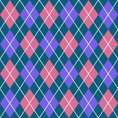 Argyle vektör dikişsiz desen. Özet denetim tekrar arka plan