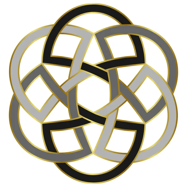 Okrągłe Mandala medalion izolowane na białym tle — Wektor stockowy