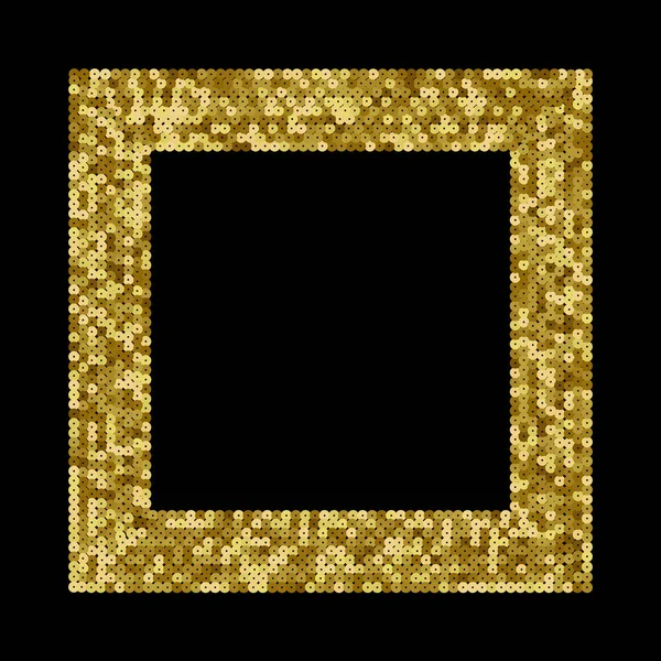Золоті Квадрини Вектор Розкішна квадратна рамка. Святковий фон — стоковий вектор