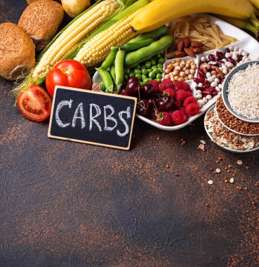 Karbonhidratlar sağlıklı ürünler kaynakları. 