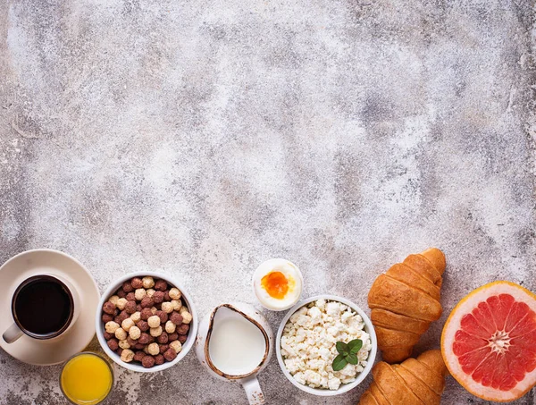Set Various Healthy Breakfast Top View — Stock Photo, Image
