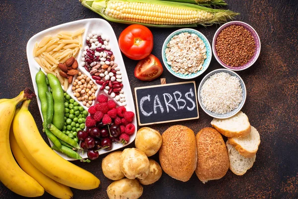 Healthy products sources of carbohydrates. — Stock Photo, Image