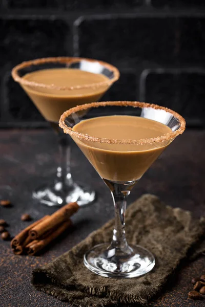Chocolate Martini Cocktail Coffee Irish Cream Liquor — Stock Photo, Image