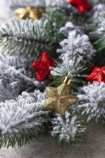 나무의 분기와 크리스마스 배경 — 스톡 사진