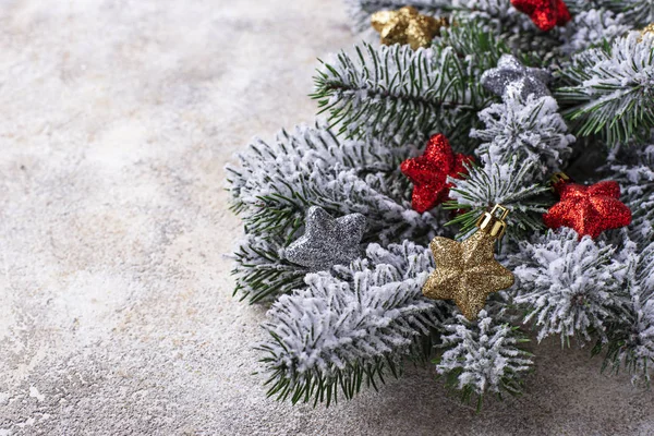 Χριστουγεννιάτικο Φόντο Κλαδί Του Δέντρου Λαμπερά Αστέρια — Φωτογραφία Αρχείου