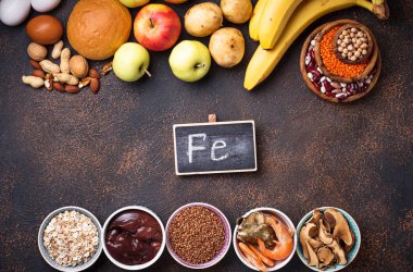 Sağlıklı ürün kaynakları demir. Fe (ferrum zengin besin)