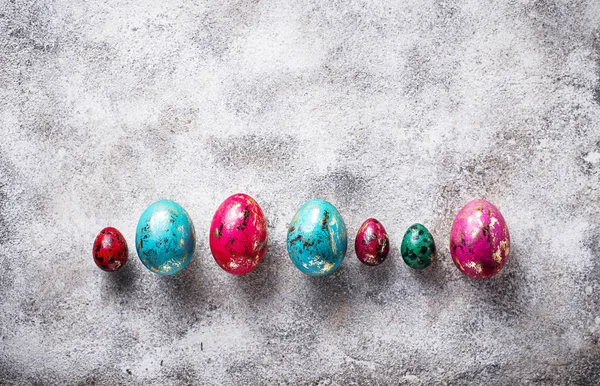 Velikonoční Malované Vejce Kuřete Kamene Nebo Mramorový Efekt — Stock fotografie