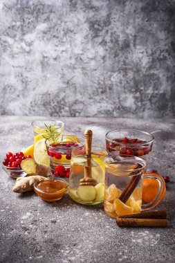 Bağışıklık artırılması için kış sağlıklı çay ürün çeşitliliği 