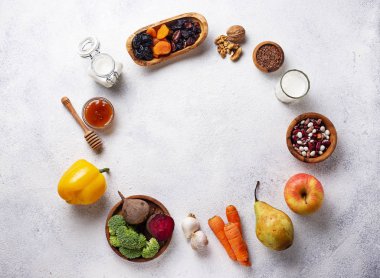 Sağlıklı bağırsak için ürünler. Gut için gıda