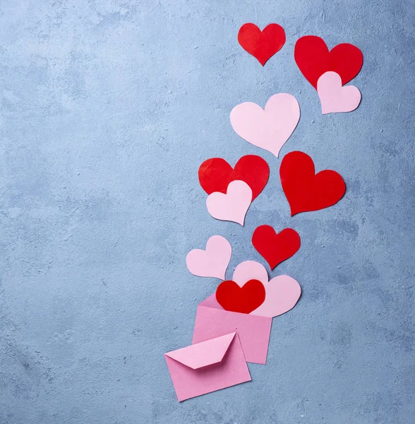 Valentines Day background with hearts — Stock Photo, Image