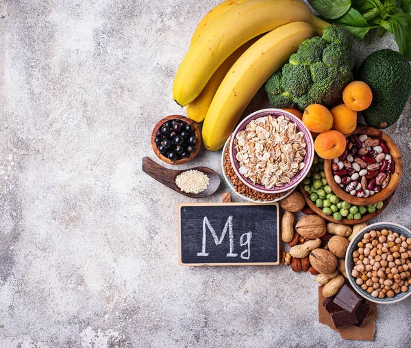 Surtido de alimentos que contienen magnesio —  Fotos de Stock