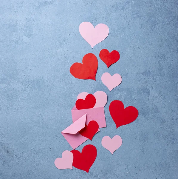 Valentines Day background with hearts — Stock Photo, Image