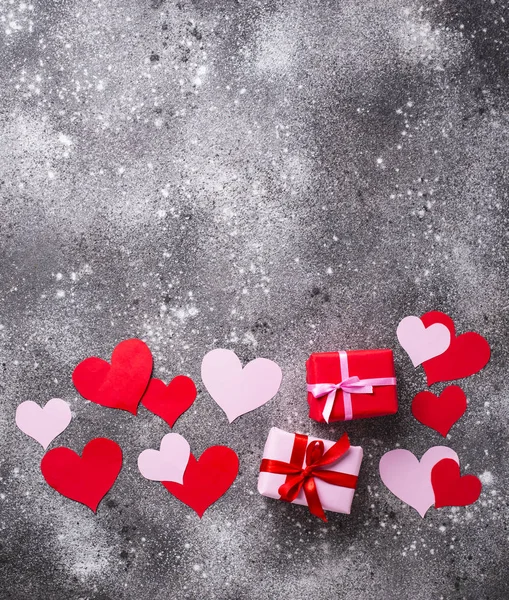 Valentines Day background with  hearts — Stock Photo, Image