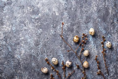 bıldırcın yumurtası ile Paskalya arka plan