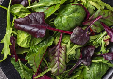 Yeşil salata karışımı yaprakları