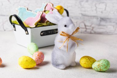 Dekoratif yumurtalı Paskalya arka plan