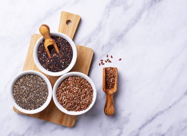 Chia, Quinoa ve Keten tohumları