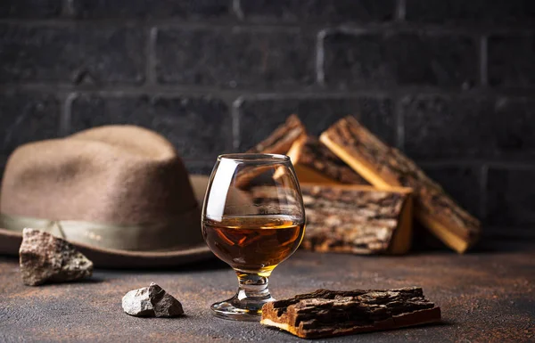 Glas cognac of whisky. — Stockfoto