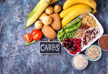 Karbonhidratlar sağlıklı ürünler kaynakları.