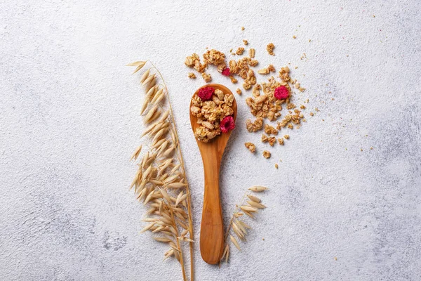 Hausgemachtes Müsli mit getrockneten Beeren — Stockfoto