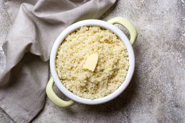 Pot tereyağı ile kuskus