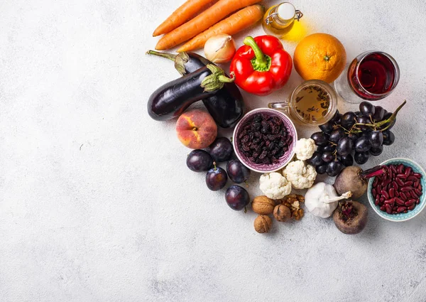 Antioxidantes em produtos. Comida limpa — Fotografia de Stock