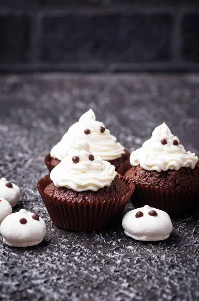 Cupcake in shape of ghost — Stock Photo, Image