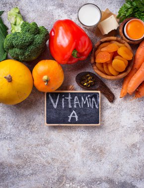 Sağlıklı ürünleri A vitamini zengin