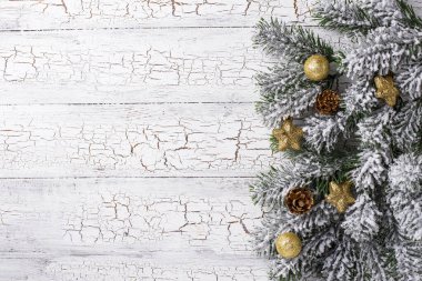 Altın dekorlu Noel arkaplanı