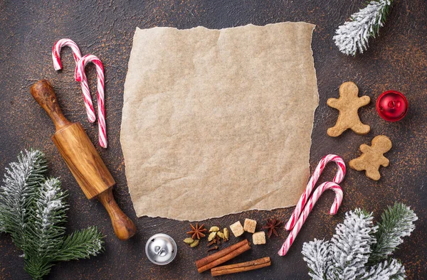 Ingredientes para assar biscoitos de Natal — Fotografia de Stock
