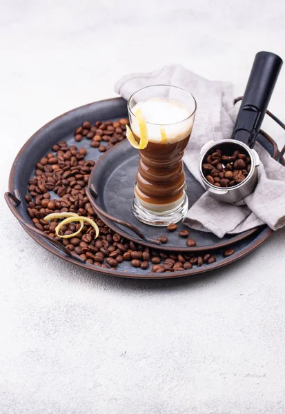 Canarian laired barraquito coffee — Stock Photo, Image