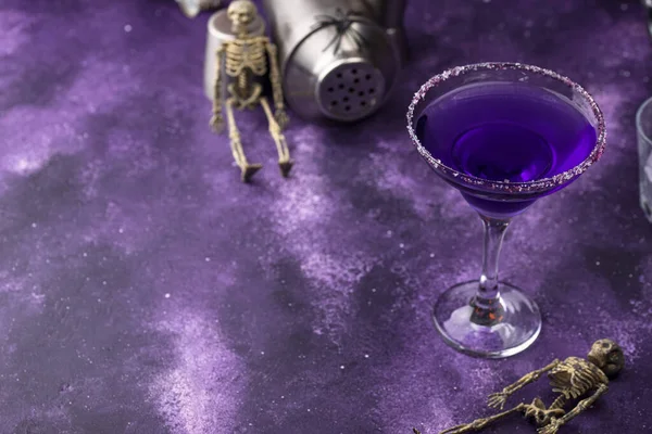 Halloween ungu lavender Margarita cocktail — Stok Foto