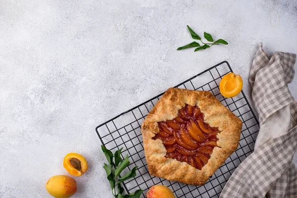 Kayısılı ev yapımı galette turtası — Stok fotoğraf