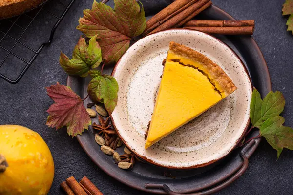 Pastel tradicional de calabaza americana de otoño —  Fotos de Stock