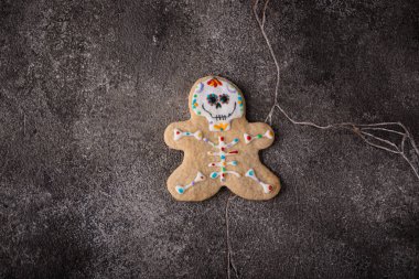 Kurabiye şekeri şeklinde Kurabiyeler Günü. Meksika Cadılar Bayramı Dia de los Muertos