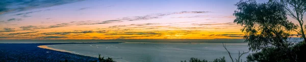 Ampla Paisagem Panorâmica Pôr Sol Sobre Península Mornington Melbourne Austrália — Fotografia de Stock